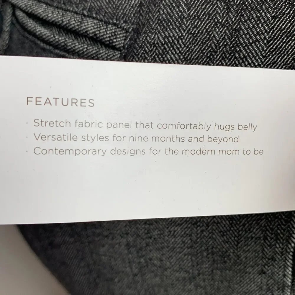 Liz Lange Maternity Full Panel Dress Pants Gray/ Black 6 - Picture 9 of 13